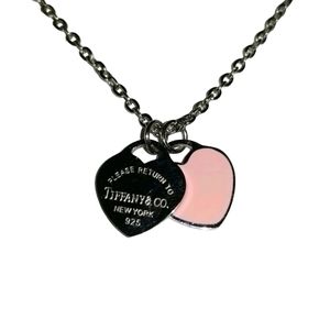 Designer Heart Charm Necklace (pink)